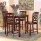 Baxton Studio Nicolette Modern and Contemporary Transitional Dark Brown Finished Wood 5-Piece Pub Set 176-11421-9776-Zoro - alternate 2